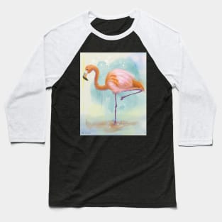 Dreamy Flamingo in Pastel - Watercolor painting Baseball T-Shirt